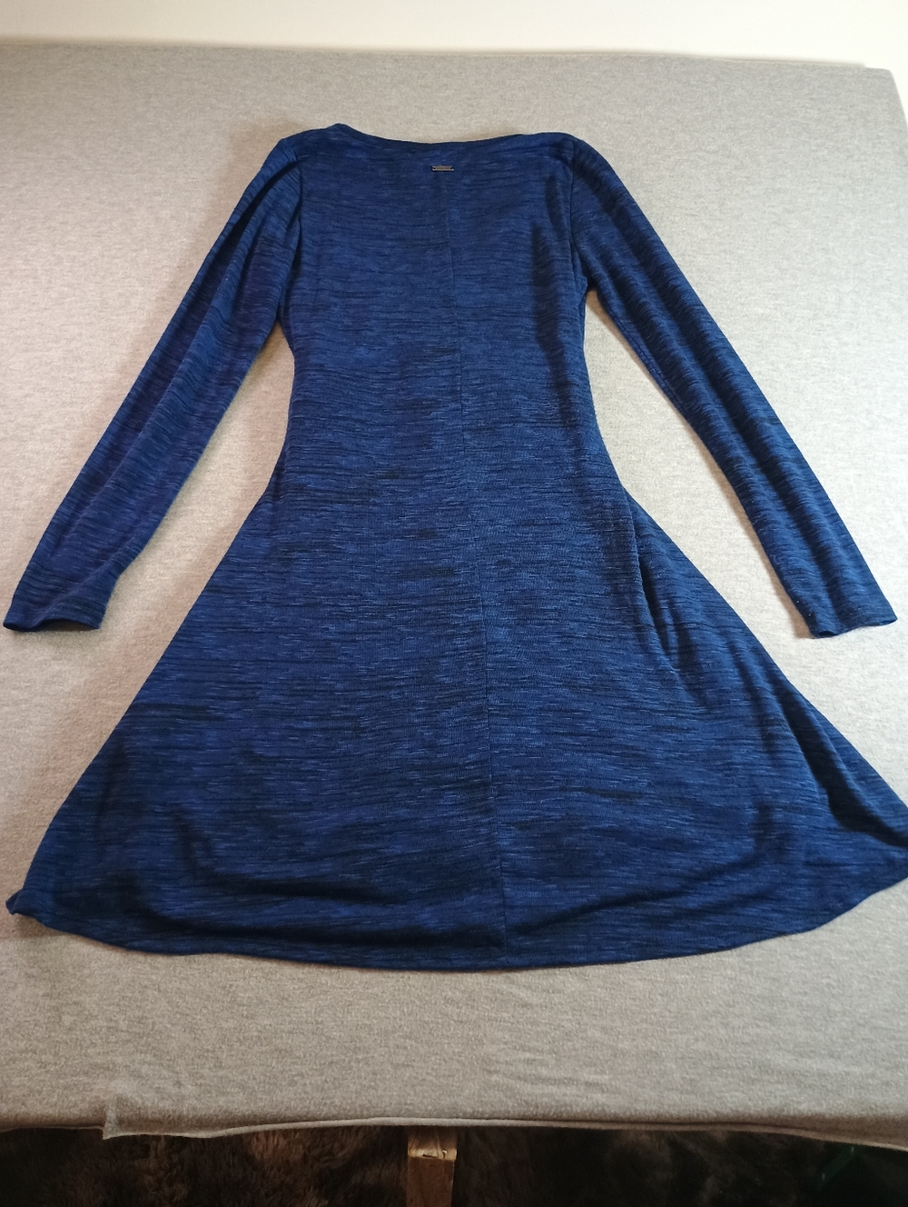 Prana Women's Size 2 Blue Long-Sleeve V-Neck A-Line Dress - Picture 6 of 10